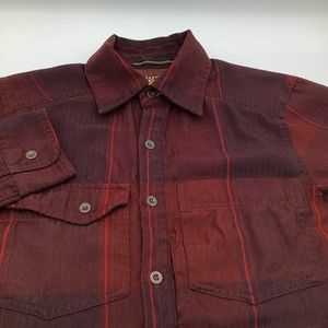 Mountain HardWear Mens Long Sleeve Button‎ Up Shirt Red Size Small